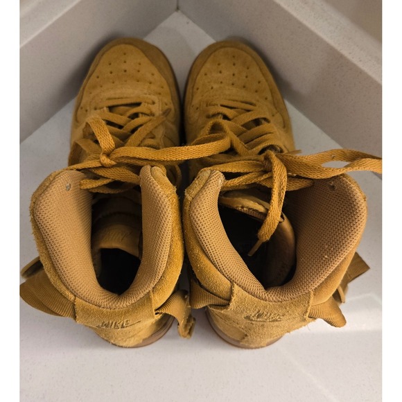 Nike YOUTH Air Force 1 High LV8 (GS) WHEAT SIZE 7Y, FITS WOMEN'S 8.5 LAX‎ - Picture 6 of 9